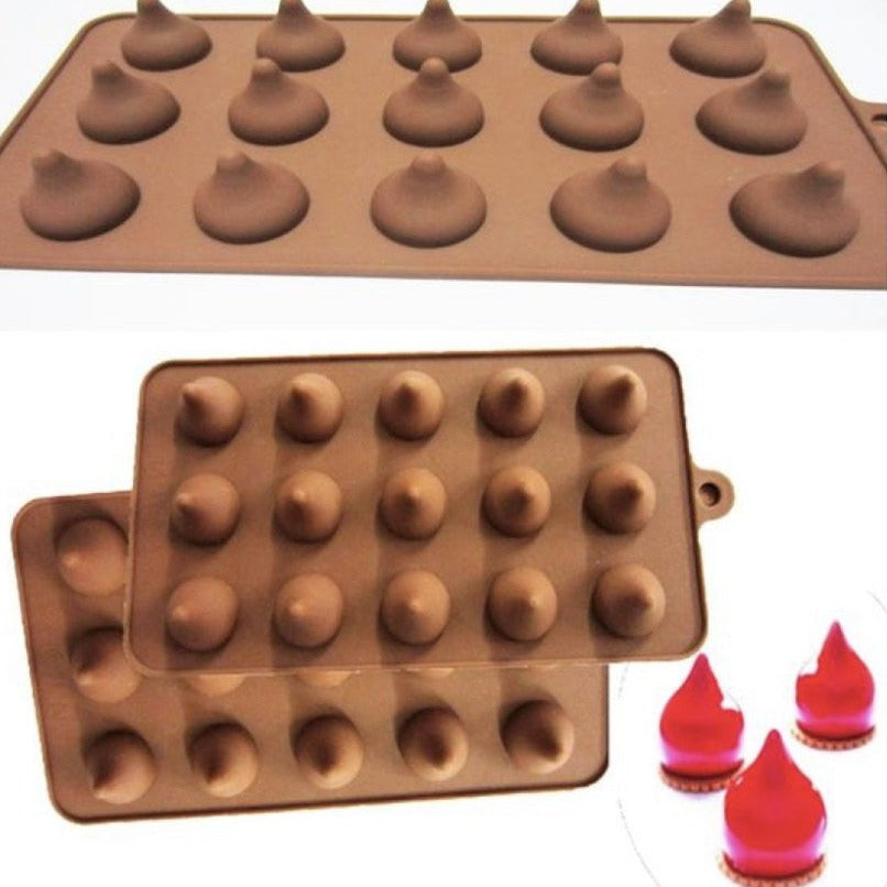 3D Hershey Silicone Chocolate Modak Mould - Bakewareindia