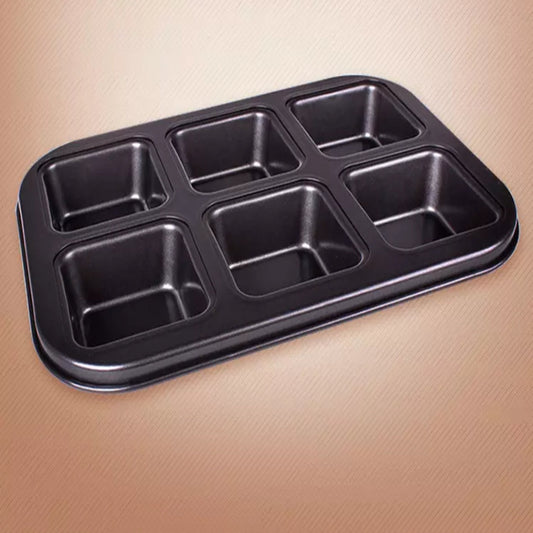 6 Cavity Brownie Tray freeshipping - Bakewareindia