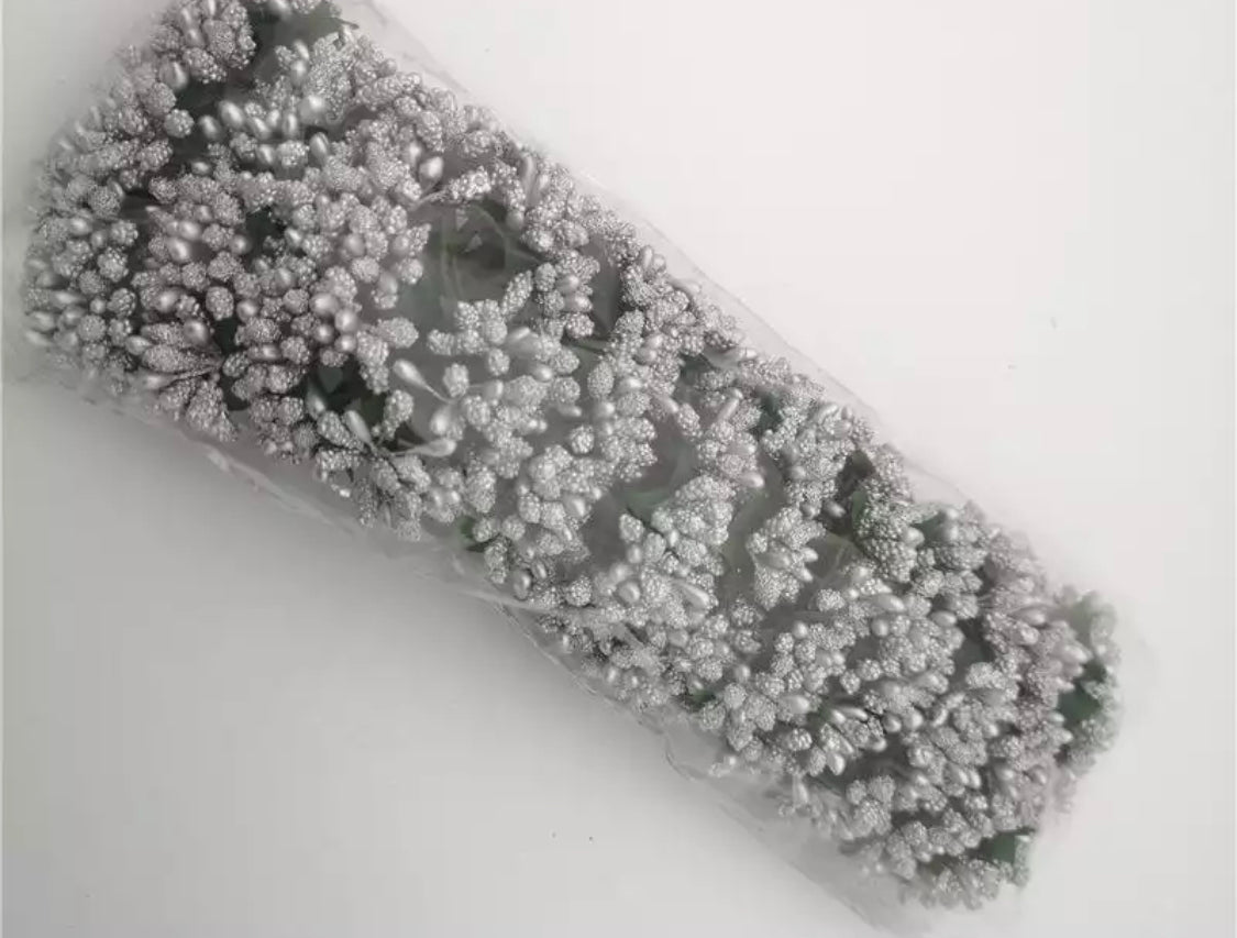 Artificial Flower Pollens  , Silver freeshipping - Bakewareindia