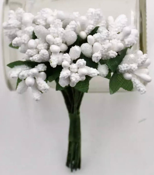 Artificial Flower Pollens , White freeshipping - Bakewareindia