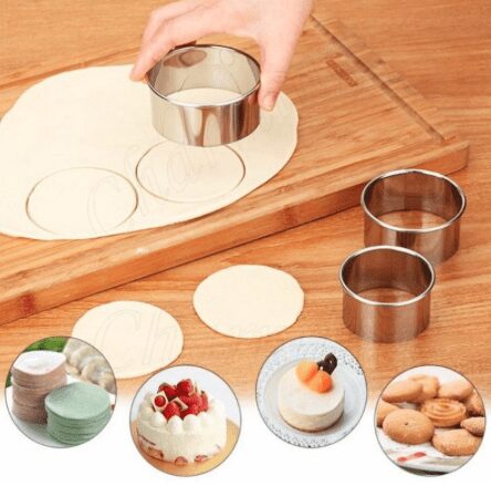 12 Pcs-Set Round Shape Stainless Steel Mousse Cake Ring Cutter