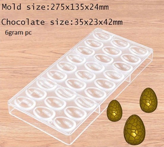 Bakewareind 3D CRACK EGG Chocolate Polycarbonate Mould - Bakewareindia