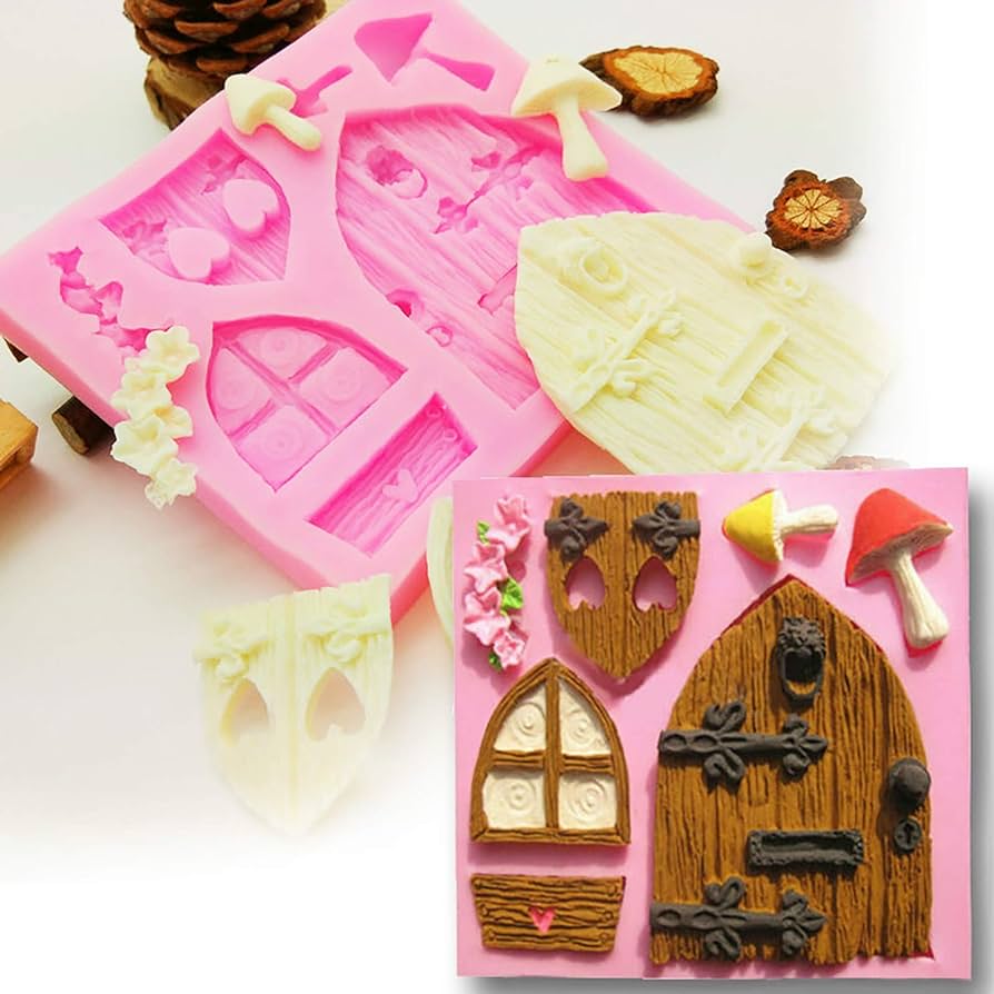 Bakewareind 3D Fairy House Door Silicone Fondant Mould Cake Decorating Chocolate - Bakewareindia