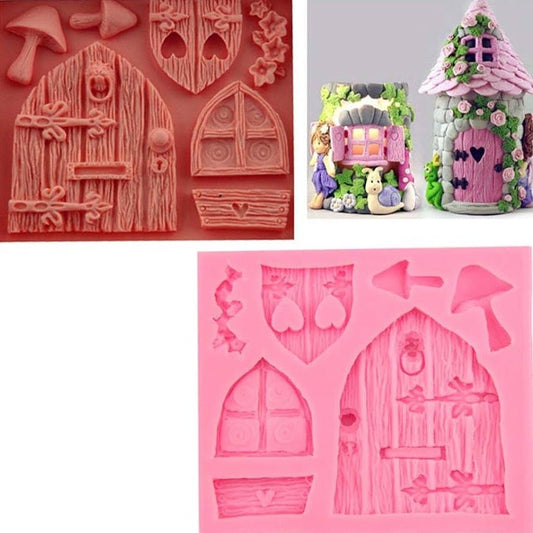 Bakewareind 3D Fairy House Door Silicone Fondant Mould Cake Decorating Chocolate - Bakewareindia
