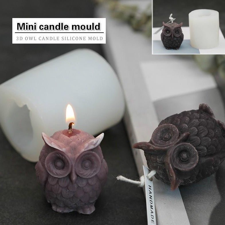Bakewareind 3D Owl Silicone Fondant Chocolate Candle Mould - Bakewareindia