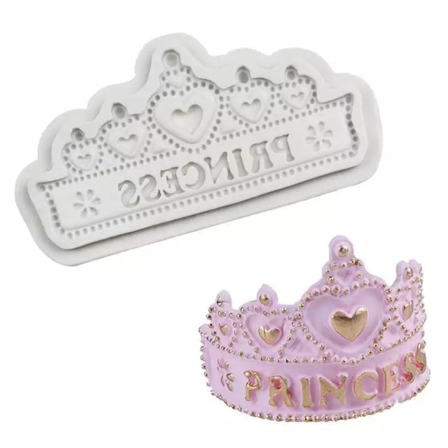 Bakewareind 3D Princess Crown Tiara Fondant Chocolate Silicone Mould - Bakewareindia
