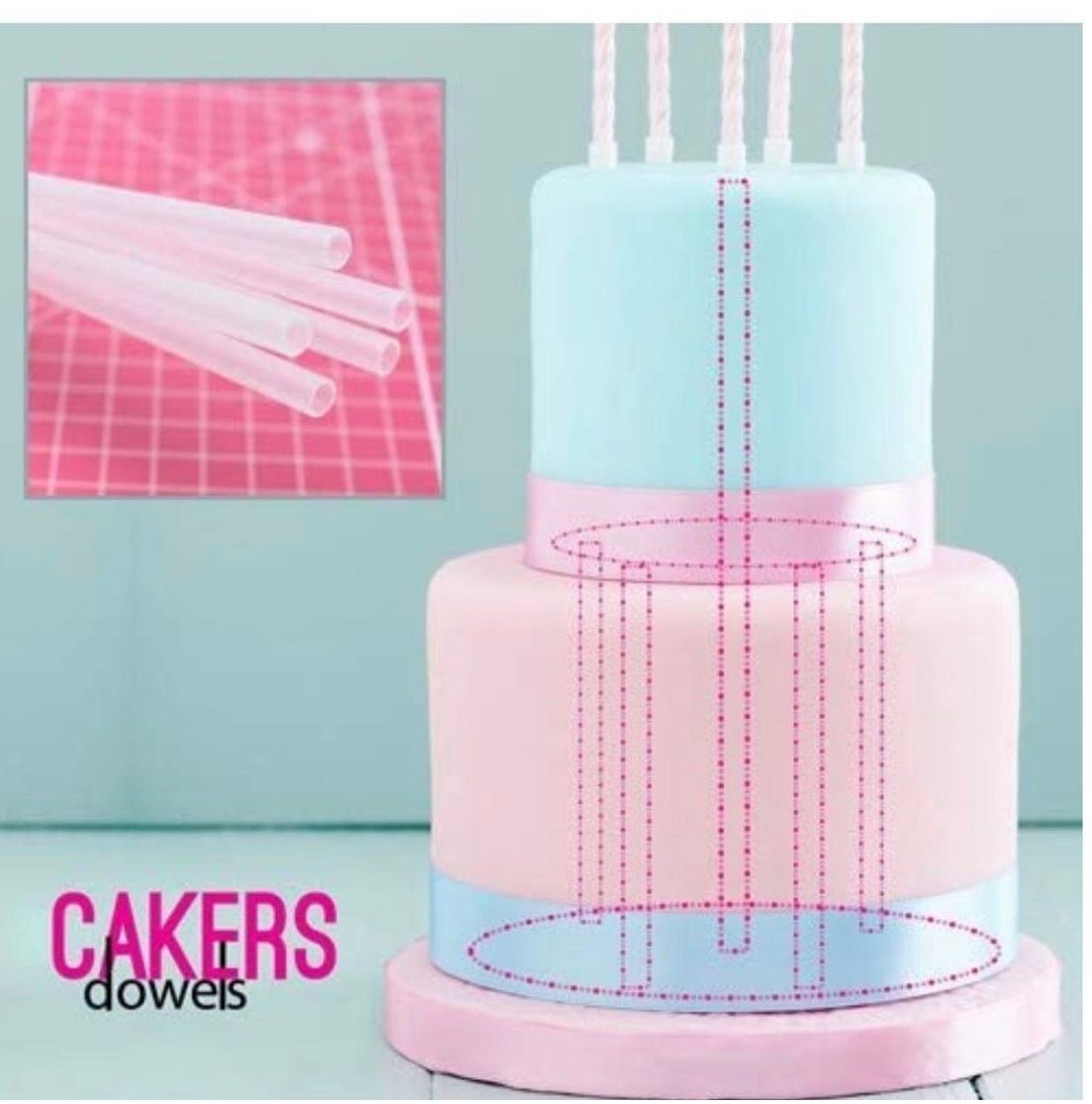 Bakewareind 4pc Cake Dowel set - Bakewareindia