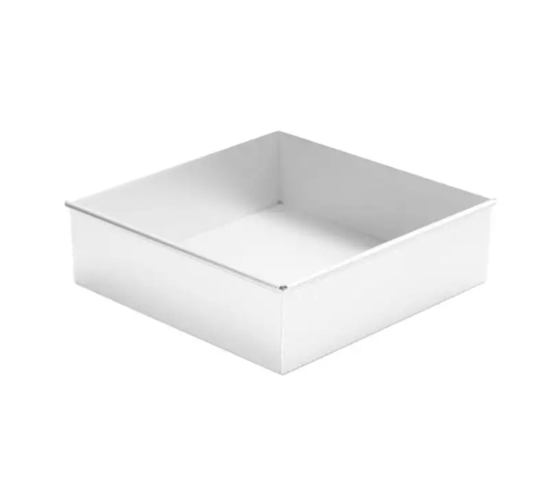 Bakewareind 8x2inch Square aluminium welded pan - Bakewareindia