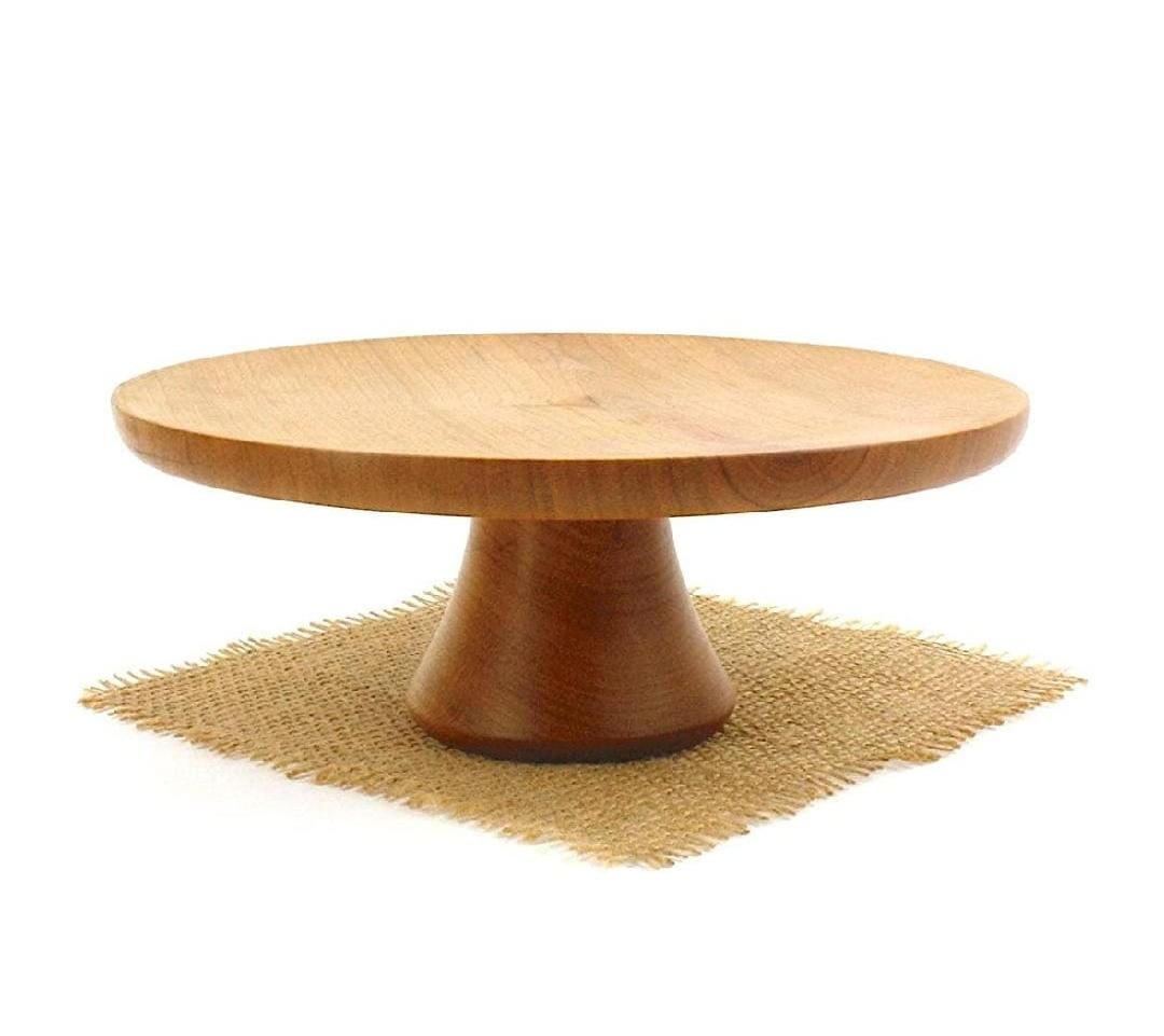 Bakewareind Acasia Wood Cake stand - Bakewareindia