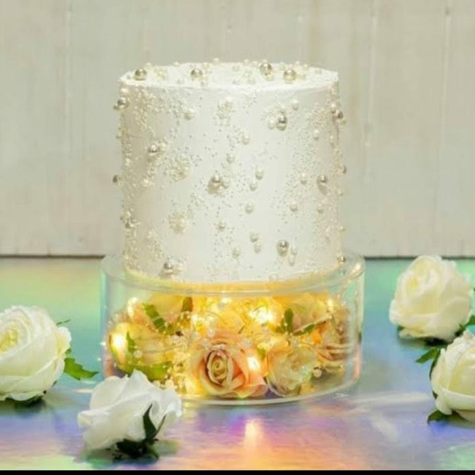 The Sugar Shack - Thoughts about cake spacer? Recently got this cake spacer  and lights and it just made the cake look prettier 😍 We can even place  fresh flowers instead of