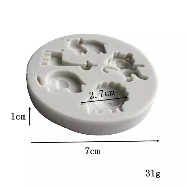 Bakewareind African Animal Fondant Silicone Mould - Bakewareindia