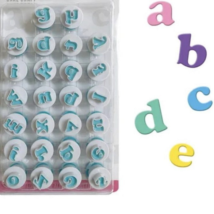 Bakewareind Alphabet plunger-lower case cake cutter - Bakewareindia