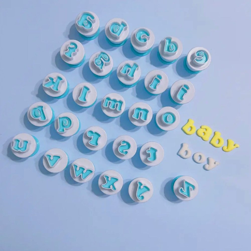 Bakewareind Alphabet plunger & Number Set Cookie Fondant Cutter,2 Sets - Bakewareindia