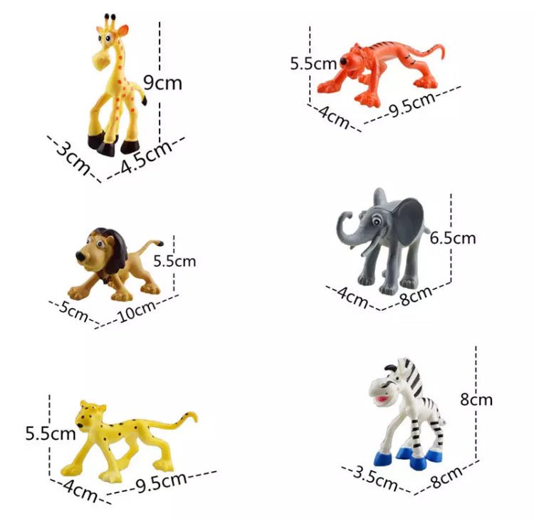 Bakewareind Animal Zoo Toy Cake Topper Set - Bakewareindia