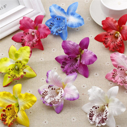 Bakewareind Artificial Orchid Flowers Assorted Box-50pcs - Bakewareindia