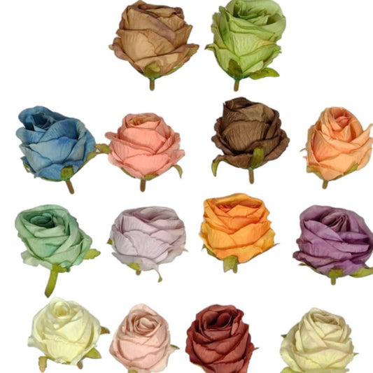 Bakewareind Artificial Pastel Rose Flowers ,35pcs - Bakewareindia