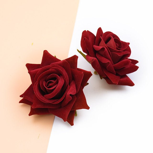 Bakewareind Artificial Velvet Rose Flower ( Select colors) - Bakewareindia