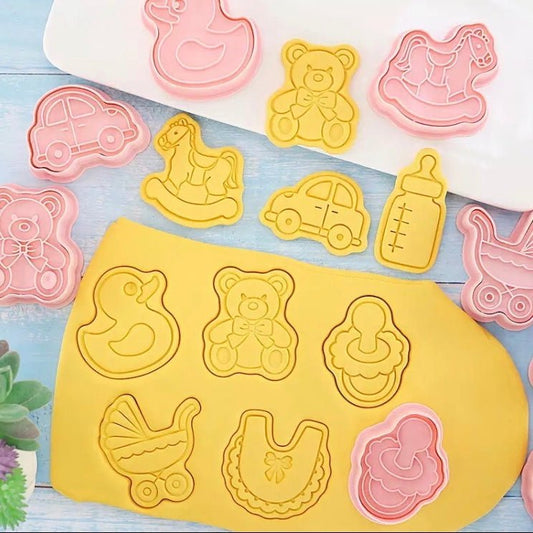 Bakewareind Baby Shower Theme Cookie Cake Cutter 8pcs - Bakewareindia