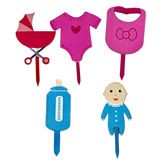 Bakewareind Baby Theme Cake Topper,6pc - Bakewareindia