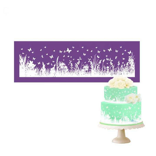 Bakewareind Butterfly Mesh Cake Decorating Stencil - Bakewareindia