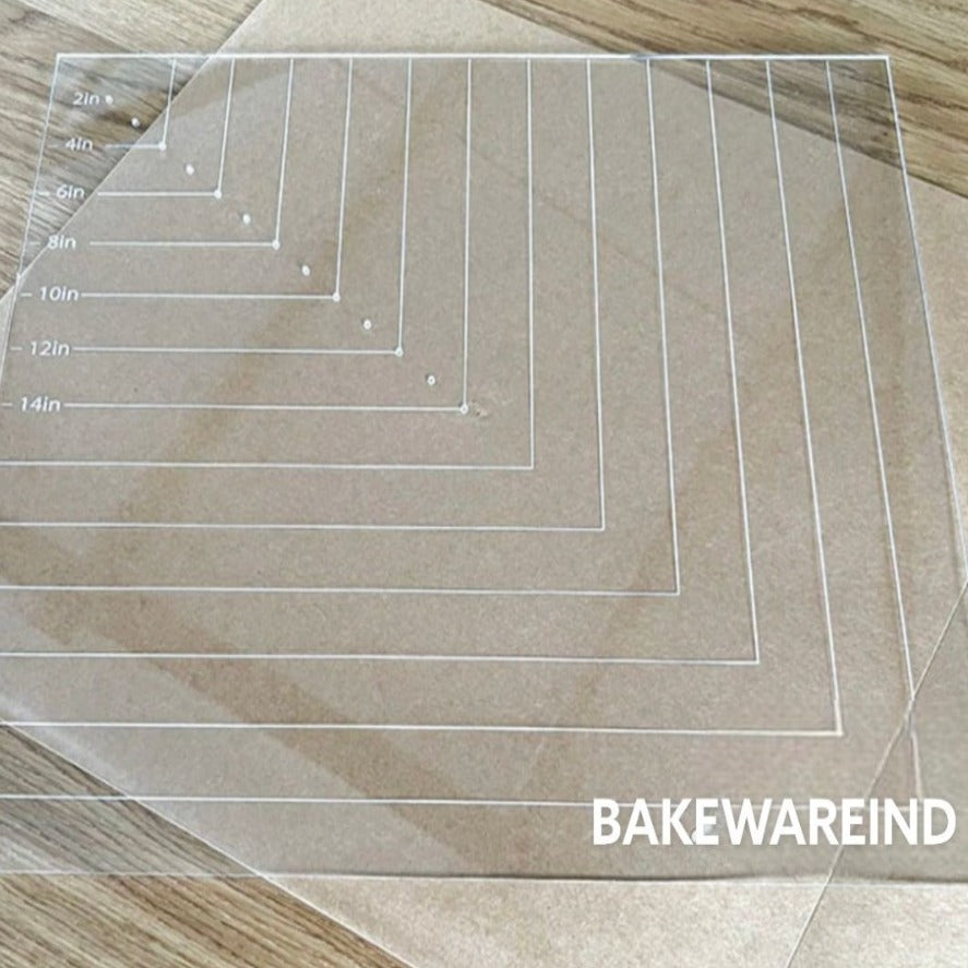 Bakewareind CAKE CENTER PLATE GUIDE ,SQUARE - Bakewareindia