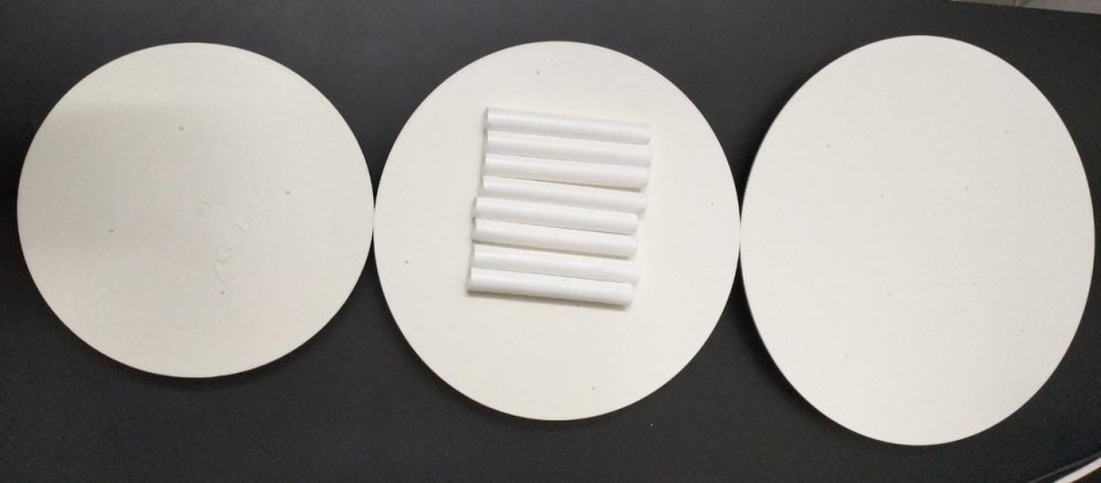 Bakewareind Cake Tier base support stand with dowels ,3 tier plates & 8pcs dowels - Bakewareindia