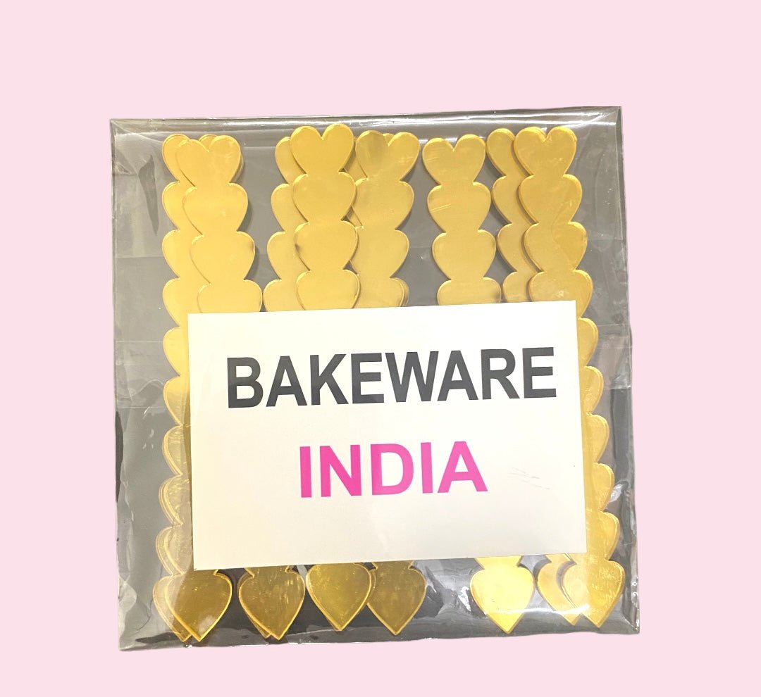 Bakewareind Cakesicle Icecream Heart Mirror Sticks 10pc Pack - Bakewareindia