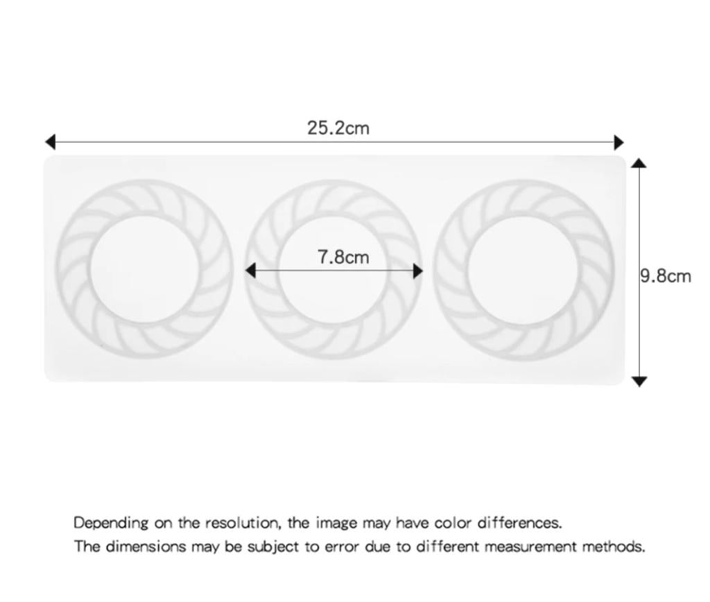 Bakewareind Chain Round Wheel Chocolate Garnish mould - Bakewareindia