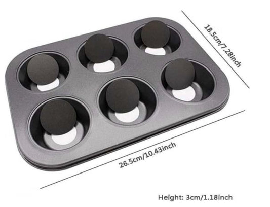 Bakewareind Cheesecake Pan Tray 6 Cavity Nonstick - Bakewareindia