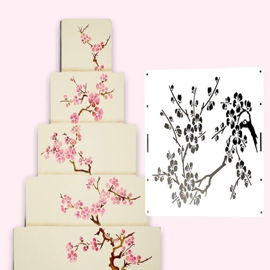 Bakewareind Cherry Blossom Cake Stencil - Bakewareindia