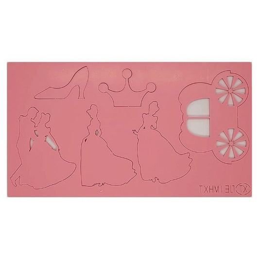 Bakewareind Cinderella Princess Theme Cake Embosser Stamps - Bakewareindia