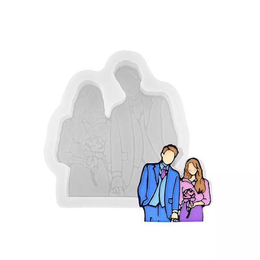 Bakewareind Couple Love Fondant Chocolate Silicone Mould - Bakewareindia
