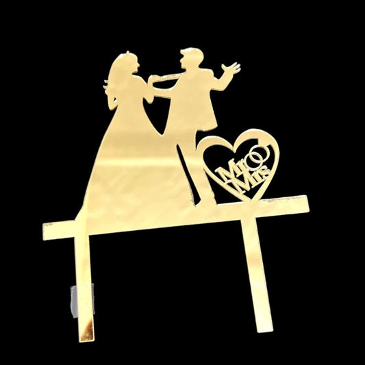 Bakewareind Couple Wedding Valentine Cake Topper - Bakewareindia