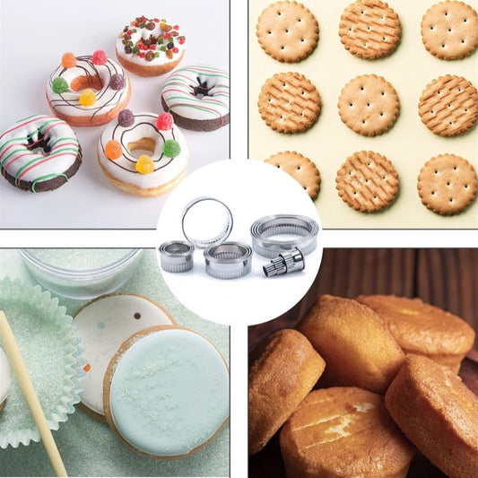 Bakewareind Crinkle Cookie Cutter Stainless Steel,12pcs - Bakewareindia