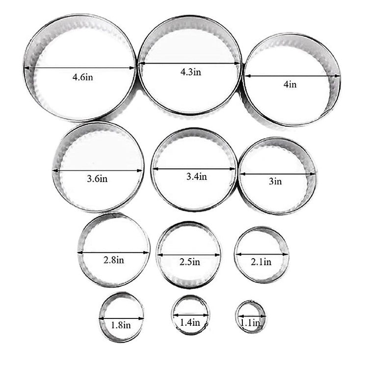 Bakewareind Crinkle Cookie Cutter Stainless Steel,12pcs - Bakewareindia