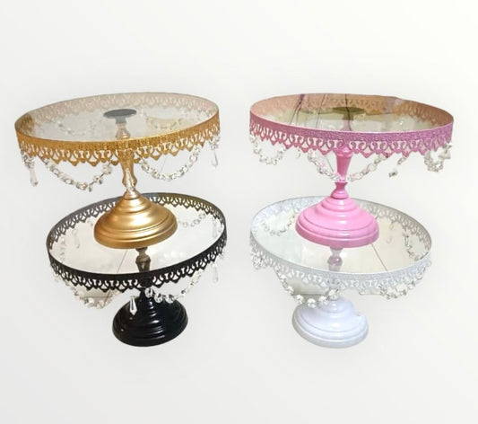 Bakewareind Crystal Cake stand with Acrylic Top - Bakeware India