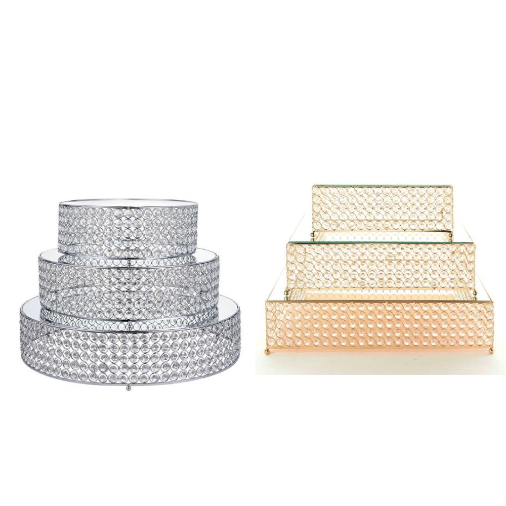 Bakewareind Crystal Cake Stand/Riser 5 pc Set
