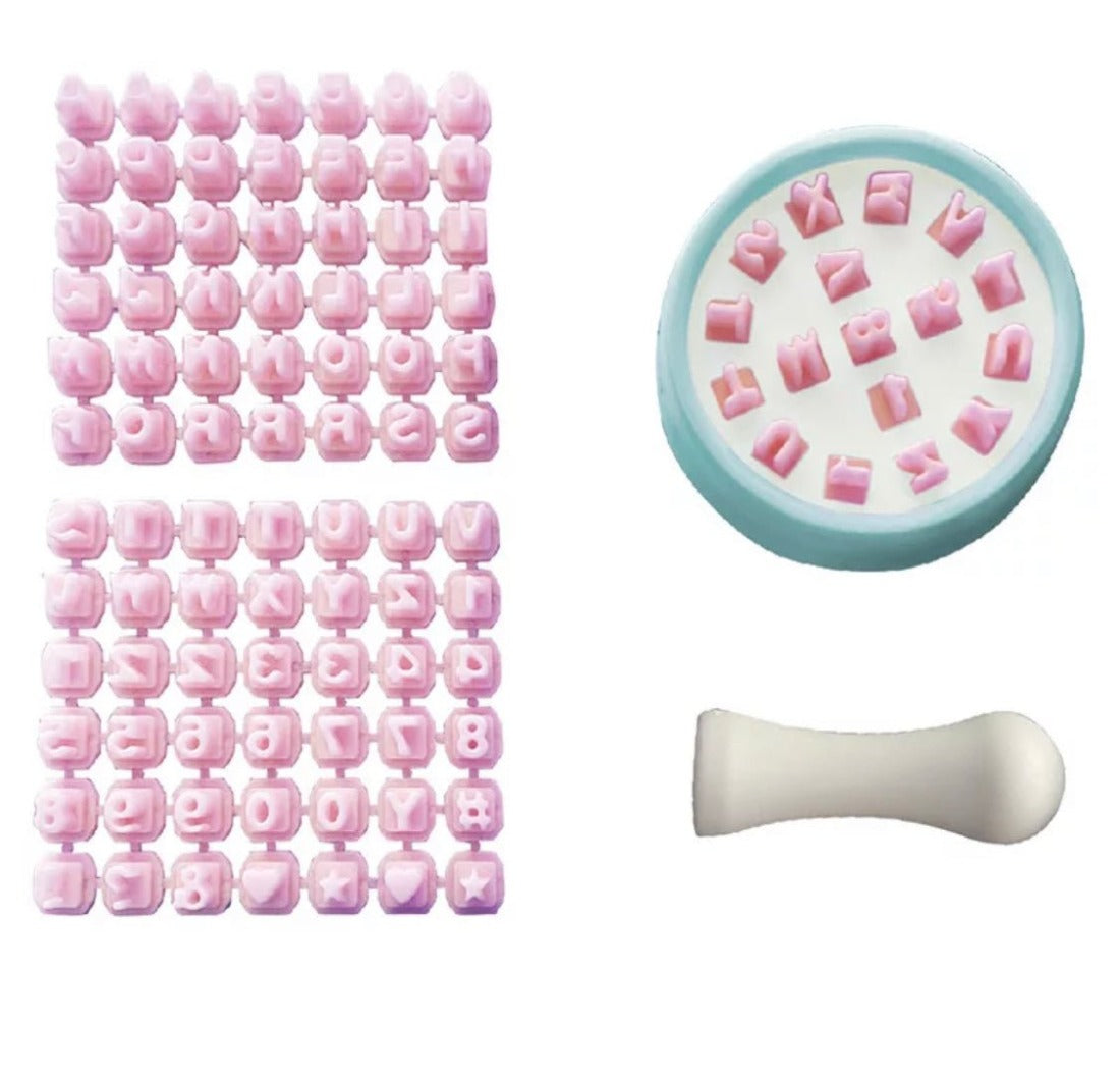 Bakewareind Customisable Alphabet Letter Stick Stamp Set Cake Decorating - Bakewareindia