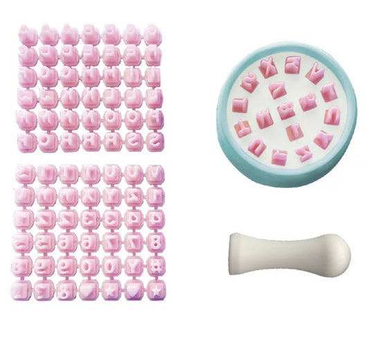 Bakewareind Customisable Alphabet Letter Stick Stamp Set Cake Decorating - Bakewareindia