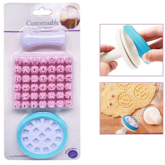 Bakewareind Customisable Alphabet Letter Stick Stamp Set Cake Decorating - Bakewareindia