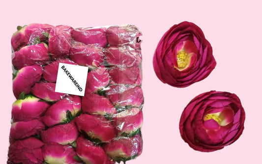 Bakewareind Dark Pink Large Peony Flower 6 pcs - Bakewareindia