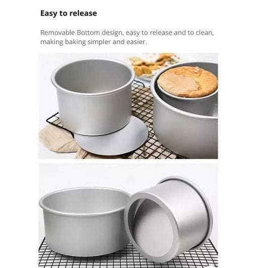 Bakewareind Deep Loosebottom Cake Pan 3 inch , 4inch height (select size) - Bakewareindia