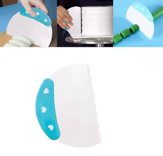 Bakewareind Designer Plastic Scrapper with Handle - Bakewareindia