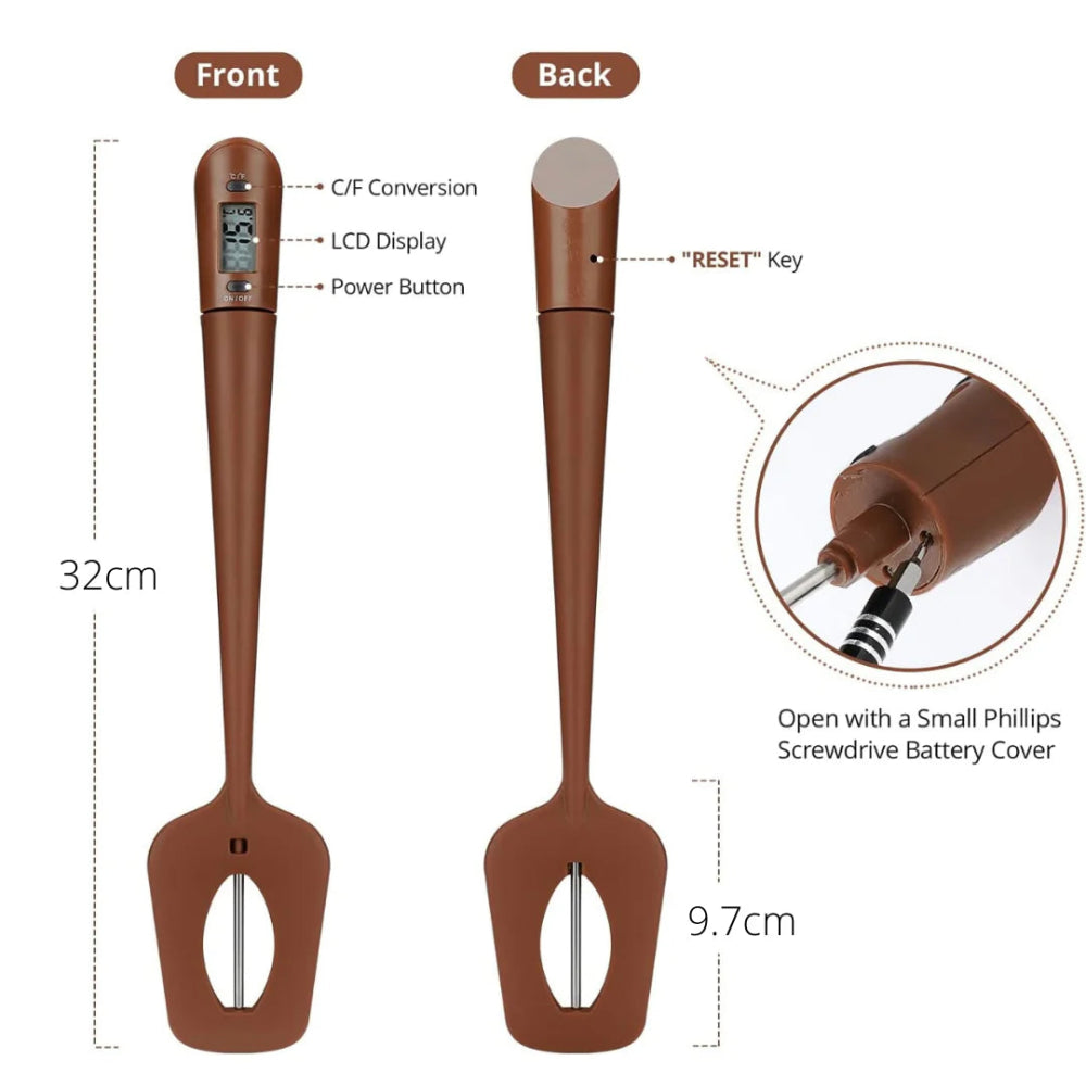 Bakewareind Digital Candy Thermometer Spatula 2 in 1, Instant Reading - Bakewareindia