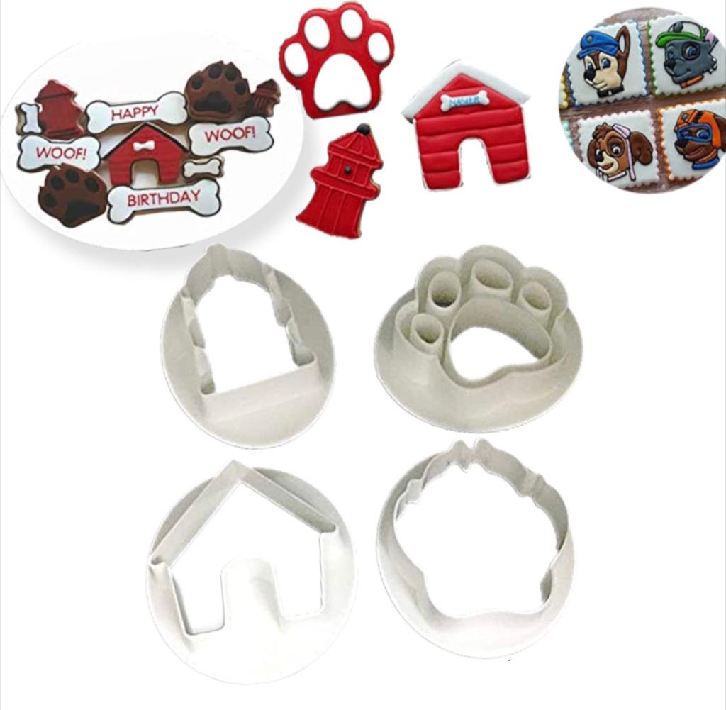 Bakewareind Dog House Paw Cutter,4pcs - Bakewareindia