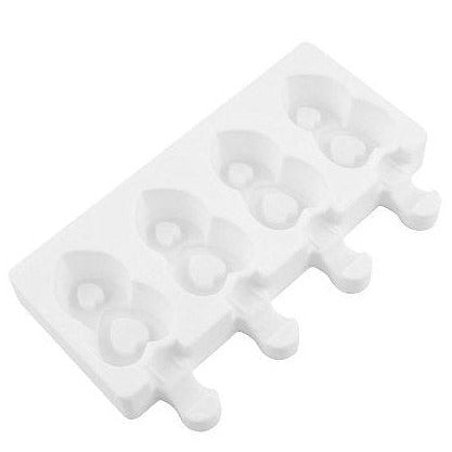 Bakewareind Double Heart Cakesicle Mould, 4 cavity - Bakewareindia