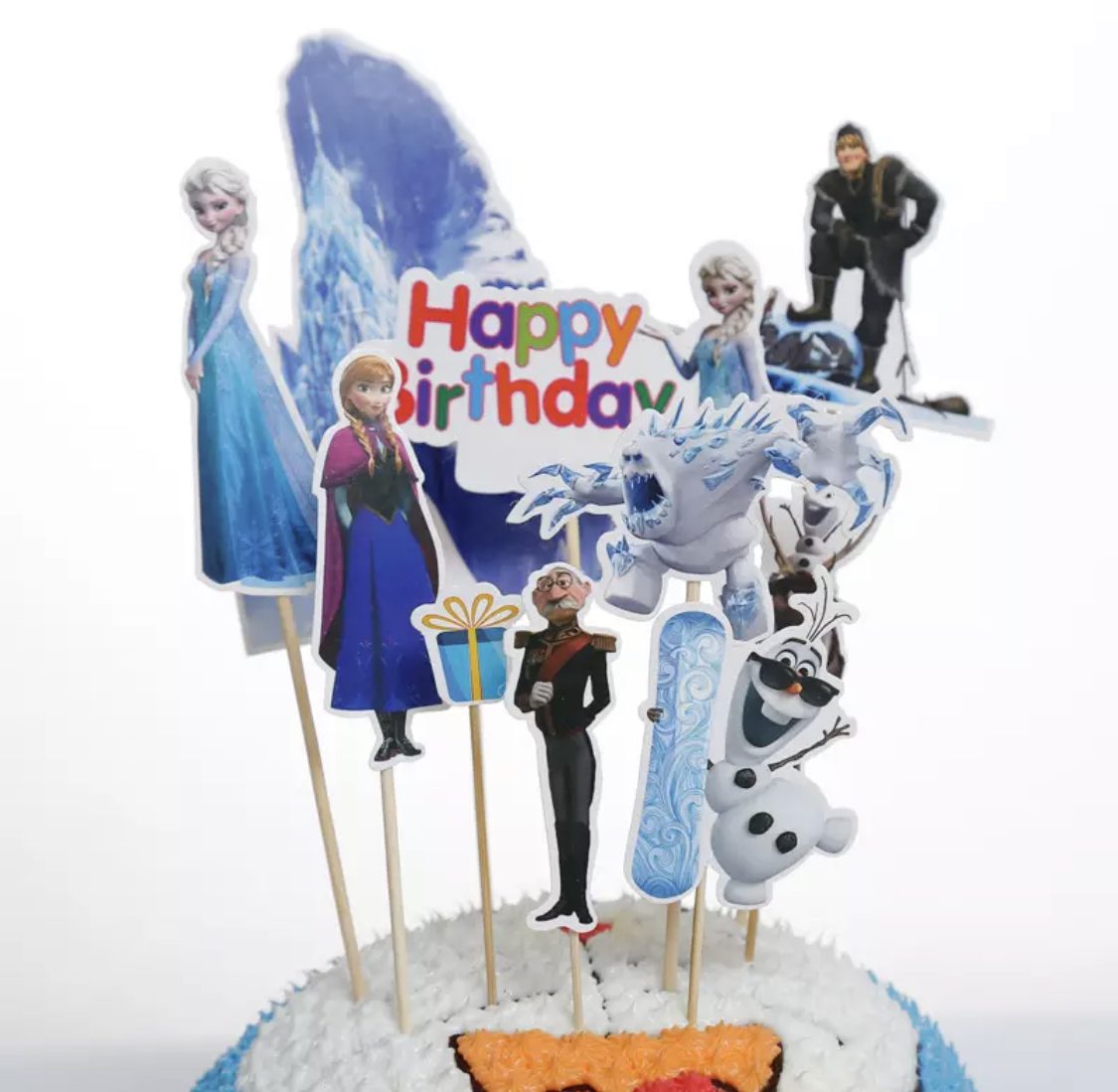 Bakewareind Elsa Theme Cake topper,6pc - Bakewareindia