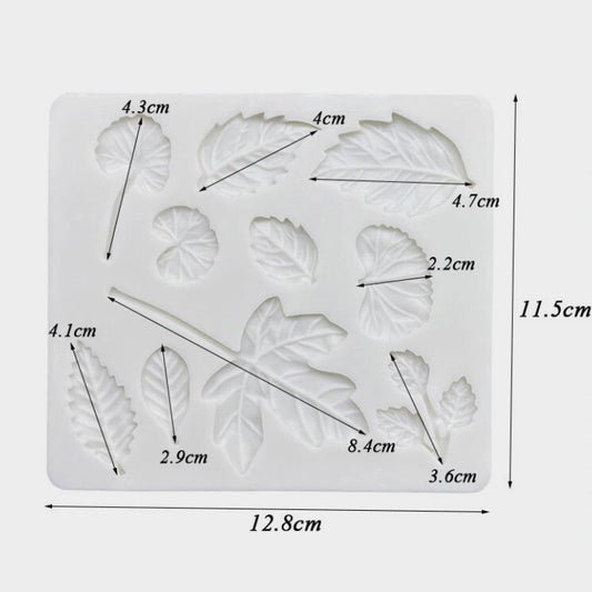 Bakewareind Fall Maple Ginko Leaf Branch Silicone Chocolate Fondant Mould - Bakewareindia