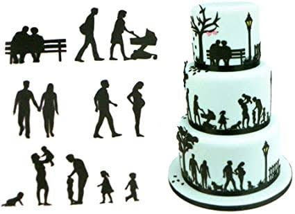 Bakewareind Family Silhouette Cookie Fondant Cutter Set