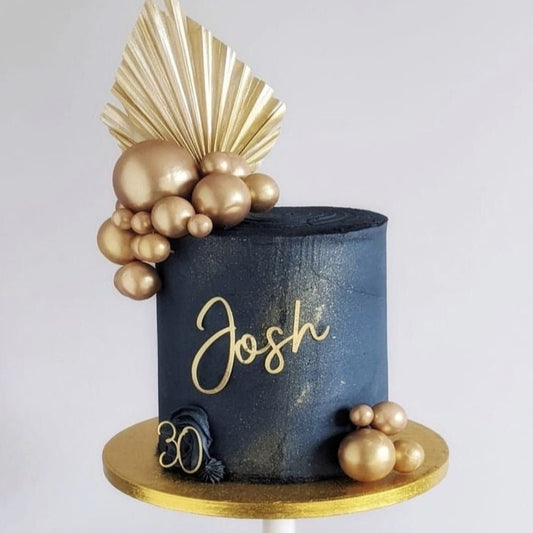 Bakewareind Faux Golden Ball Topper Cake Decorating,12 pcs - Bakewareindia